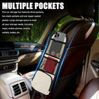 2PCS Car Seat Side Organizer, Car Organizers and Storage, Auto Front Seat Storage Hanging Bag, Auto Accessories Multifunctional Vehicle Mesh Pocket Holder for SUV Truck (Lvory White, 2PCS) - Image 4
