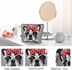Makeup Bag French Bulldog Makeup Bags For Purse Pouch, Cute Puppy Bulldog Glasses Travel Toiletry Bag Cosmetic Bag Makeup Bags Flax Makeup Organizer Bag Pencil Pouch For Man Woman, Gray - Image 5
