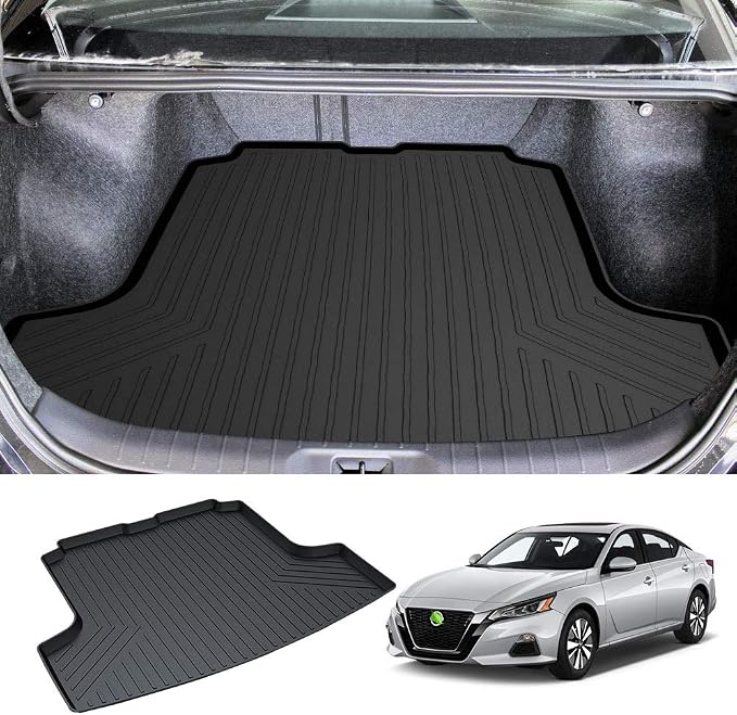 Powerty Trunk Mat for Nissan Altima Sedan 2019-2025 2026, All Weather TPE Cargo Mat Liner for Altima Rear Trunk by Powerty