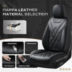Coverado Car Seat Covers Full Set, Seat Covers for Cars, Front Seat Covers and Back Seat Cover Waterproof Leather Automotive Seat Cover, Universal Car Interior Protectors Cushion for Most Cars - Image 2
