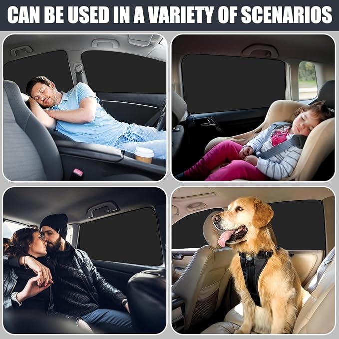 ZATOOTO Car Window Shade for Baby,2 Pack Universal Fit,Privacy&Insulation | 100% Blackout & UV Protection,Metal Frame Fit,Creates a Private Space for Car Camping, Road trips, Napping or Rest - Image 5