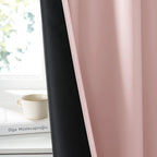 RYB HOME 100% Blackout Short Curtains for Small Window, Thermal Insulated | Total Room Darkening, Noise Reducing, Curtains for Basement Bathroom RV Cars, W29 x L30, Baby Pink, 2 Panels - Image 4