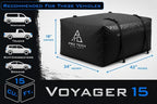Voyager 15 Waterproof Rooftop Cargo Carrier Bag, 15 Cubic Feet Vehicle Roof Storage with Straps & Door Hooks, Weatherproof Car Top Carrier for SUVs, Vans, RVs & Trucks, 42" x 34" x 18" - Image 3
