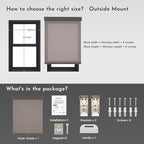 Persilux Light Filtering Roller Shades for Indoor Window Blinds,Cordless,Linen Fabric,Thermal Insulated Fabric UV Protection Shades for Home,Office,Bedroom,Door,Light Filtering-Stone Grey,Custom Size - Image 7