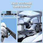 Car Back Seat Tray Table, Stable Foldable Auto Backseat Food Trays Desk for Rear Passenger Road Trip Eating & Work, Multifunctional Adjustable Travel Tray with Phone Drink Holder for Laptop iPad - Image 9