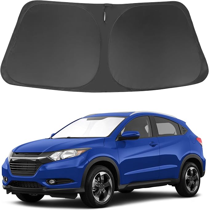 Windshield Sun Shade for 2016-2022 Honda HRV HR-V Accessories | Full covered, Foldable & Durable, Block UV Rays, Reduce Heat, Easy to install, Keep Car Cooler by LHFLIVE