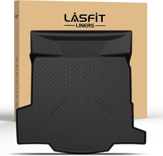 LASFIT Trunk Mat for Chevrolet Chevy Impala 2014-2020 Car Floor Mats | Not Fit Equipped with The Auto Stop/Start System, All Weather TPE, Custom Fit Black, Easy to Wash, Durable Trunk Mat by LASFIT
