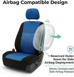 FH Group Car Seat Covers Trendy Elegance Blue Full Set Automotive Seat Covers, Airbag and Split Rear Combo Non-Slip Dash Grip Pad Universal Fit Interior Accessories Cars Trucks SUV Car Accessories - Image 4