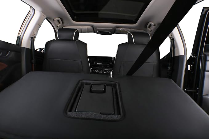 EKR Seat Covers for Honda Accord 2023 2024 2025 2026 LX(Rear Row W/Solid Backrest) Leather Car Seat Cover,Waterproof Car Seat Protectorss,Trucks Seat Covers Full Set(Black/Gray) - Image 6