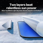 Titanium Silver Windshield Sun Shade for Toyota 4Runner 2010-2025 | Ice Blue Reflective Layer, UPF 50+ UV and Heat Blocking, Foldable, Hot-Weather Interior Protection, for Cars, SUVs and Trucks - Image 5