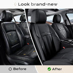 Coverado Nappa Leather Car Seat Covers Front Set, Luxury Waterproof Seat Protectors, Airbag Compatible Anti‑Slip Auto Seat Covers, Universal Fit for Most Cars SUVs Trucks Pickup Vehicles - Image 7
