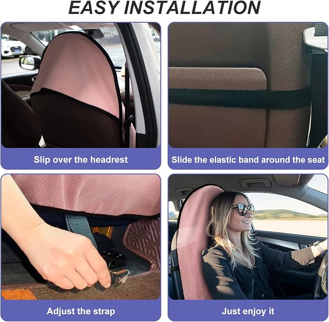 Waterproof Sweating Car Seat Cover for Post Gym Workout, Running, Swimming, Beach and Hiking, Universal Fit Non-Slip Bucket Seat Protector for Cars SUV Trucks, Machine Washable (Pink) - Image 3