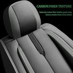Fit Versa Car Seat Covers for Nissan Versa 2007-2024 2025 2026 -Upgraded Premium Waterproof & Breathable Leather,Airbag Compatible,All-Weather Seat Cushion Protector,2 Front/Black-Grey - Image 3