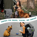 PetAmi Dog Travel Backpack 27L Airline Approved Pet Supplies Bag, Gray | Cat Traveling Suitcase Organizer for Weekend Road Trip Camping; 2 Food Containers, 2 Collapsible Bowls & Poop Bag Dispenser - Image 6