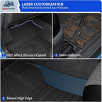 Rongtaod Floor Mats Set for 2013-2024 Toyota 4Runner 5 Seats | without Sliding Tray, Trunk Mat Cargo Mat Cargo Liner TPE All Weather Back Seat Cover Protector 2023 4 Runner Accessories - Image 4