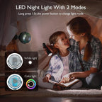 Momcozy 8000mAh Portable Stroller Fan, 27H Ultra-long Battery Life | Detachable 4 Speed 360°Rotate LED Night Light with 2 Modes, USB Rechargeable Handheld Cooling Fan for Travel/Car Seat/Bedroom - Image 6