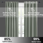 RYB HOME Cafe Blackout Curtains 24 inch Length, RV Camper Window Curtains | Short Small Half Window Tiers,Privacy,Thermal Insulated,Light UV Heat Blocking,Rod Pocket,W29 x L24,Greyish Green,2 Panels - Image 6