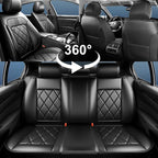 K5 Car Seat Covers Custom Fit for Kia K5 2021-2025 2026, Full Coverage Leather Waterproof Breathable Seat Covers Full Set, Automotive Seat Protectors, Airbag Compatible(5 Seats, Black) - Image 8