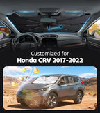 Windshield Sun Shade for Honda CRV 2017-2022 with 360° Rotating Shaft | Custom Fit Umbrella Sunshade for UV Blocking, Car Sun Visor Keeps Car Cool, Protects Interior & Easy Storage - Image 2