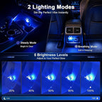 PIFOOG 2 Pcs Mini Car USB Night Light, Cat Paw RGB LED Interior Car Lights | 180° Foldable Dual-Sided Ambient Light, 7 Colors & Breathing, USB Decor Lamp for Car, Laptop & Bedroom, Gift for Cat Lovers - Image 4