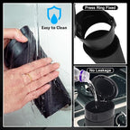 Car Trash Can Bin with Lid - Mini Car Garbage Can Cup Holder-Black Small Leakproof Vehicle Trash Garbage Can Bin-Automotive Car Organizers and Storage for Back Seat SUV Truck Accessories - Image 5