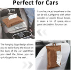 kakaforsa Cloth Tissue Cover, Suede Fabric, Toilet Paper Holder, Hang Paper Towel Holder for Car Home Office Desk Travel, Cotton Face Tissues Holder, Mocha Brown - Image 5