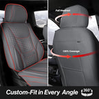 Coverland Premium Custom Fit Truck Car Seat Covers Front Seats Waterproof | Airbag Compatible Non-Slip Seat Cover for Chevy Colorado, GMC Canyon [Dark Gray - Size Chart A11] - Image 4