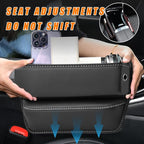 Ziciner Car Seat Gap Organizer, Premium Leather Auto Seat Storage Box, Vehicle Adjustable Front Seat Gap Filler, Car Seat Side Pocket Organizer for Phones, Glasses, Keys, Money, Cards (Black) - Image 6