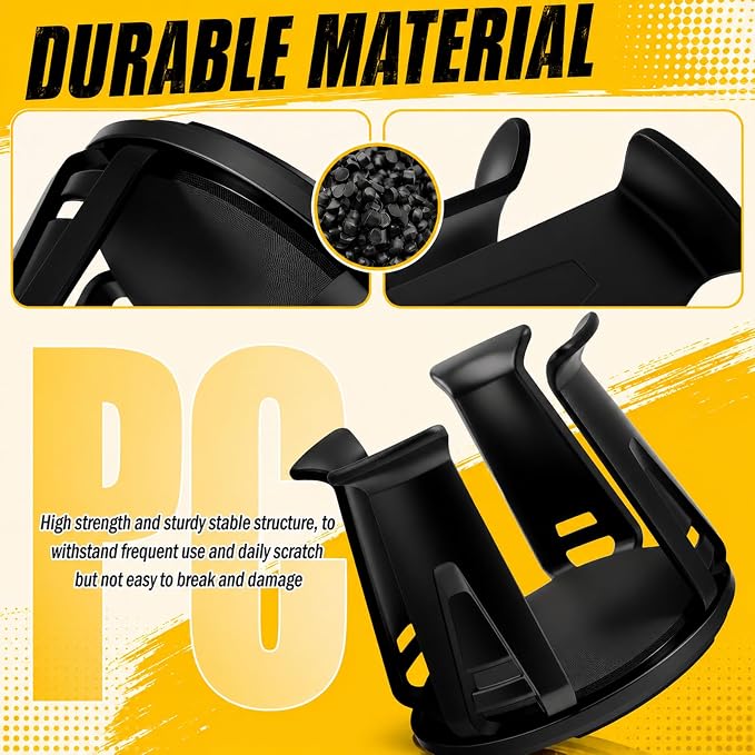 2PCS Car Cup Holder Insert,Anti-Shake Cup Holder Inserts for Car with Adaptive Clamping Arm & Suction Cups Mount,Universal Cupholder Insert for Cars Fits Most Trucks SUVs - Image 3