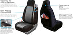 FH Group FH-FB302114 All Purpose Flat Cloth Car Seat Covers Gray/Black Color with F11306 Vinyl Floor Mats- Fit Most Car, Truck, SUV, or Van - Image 4