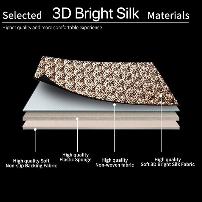 Auto Newer Breathable Universal Four Seasons Car Seat Covers，Luxury Car Seat Cushion ，Protectors for Front Seat Bottoms,Compatible with 95% Vehicles， Fit for Cars Truck SUV (Gold Beige,1PCS) - Image 5