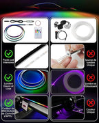 Acrylic LED Lights for Car, 43.3in RGB Interior Light Strip, 146 LEDs | USB Port, APP Control, Music Sync and Color Changing RGB Ambient Lighting for Car Interior, Gifts for Women and Men - Image 7