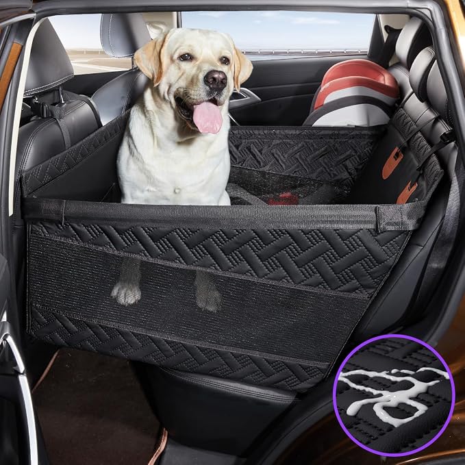 TKYZ Large Dog Car Seat,Back Seat Extender for Dogs,Hard Bottom Seat Cover | Waterproof,Pet Hammock Suitable for Large,Medium,Small Dogs,Pet Seats Protector for sedan, SUV and Truck by TKYZ