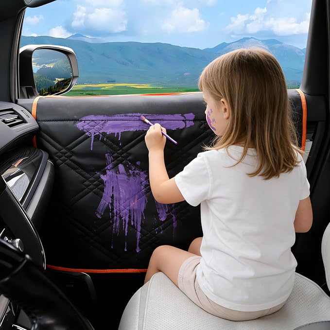 Falala Dog Car Door Protector 28.7" x 22 - Heavy Duty Pet Car Door Guard for Full-Size SUV & Trucks, Reinforced Stay-in-Place Insert Tabs, Waterproof Scratch-Proof Door Cover 2 PCS - Image 7