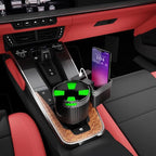 Big Cup Holder Phone Holder for Your car,with Rubber Lining Rotable cupholder Base Safely Hold The Big Water Bottle and Support Cellphone Charge. (BJ-2377B) - Image 2