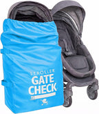 J.L. Childress Gate Check Bag for Single & Double Strollers, Neon Blue | AirTag compatible Gate Check Bag keeps strollers clean, protected & easy to identify when airport gate checking by JLChildressCoIncUSBaby