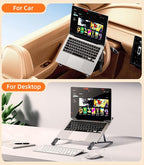 Car Laptop Mount Steering Wheel Tray Holder, Height Adjustable Car Desk for Laptop Computer Tablet, Foldable Portable Lap Laptop Stand for Car Vehicle Workstation Accessories Truck SUV Tesla - Image 9