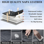 Coverado Car Seat Covers, Front Covers for Cars, Car Seat Cover Front Seats, Car Seat Protector Waterproof, Leather Car Seat Cushion, Universal Interior Covers Seat Protectors for Most Cars Black - Image 7
