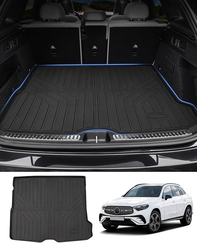 Powerty Trunk Mat for Mercedes-Benz GLC 2023-2026, All Weather TPE Cargo Mat Liner for GLC Rear Trunk by Powerty