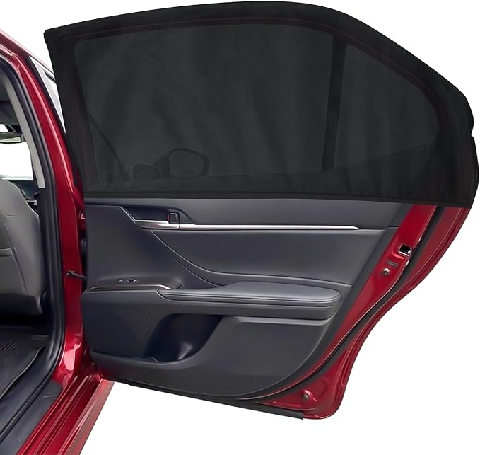 EcoNour Car Window Screen for Toyota Camry (2018-2024) 2 Pack | Mesh Camping Window Covers | 100% Protection from UV | Baby Safe Privacy Blackout Window | Car Accessories by EcoNour