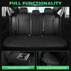 RIDEPOSH Custom Fit Seat Covers for Honda Civic 2022-2026 | Hatchback EX-L Sport Touring, Faux Leather, 60/40 Split Rear, Rear Armrest, Waterproof, Airbag Compatible, Easy-to-clean - Image 5