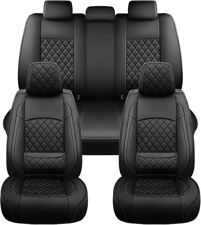for Subaru Impreza 2012-2025 2026 Car Seat Covers, Full Set, Black | Luxury Full Coverage Leather Seat Protectors, Waterproof Breathable, Non-Slip, Easy to Install, Airbag Compatible, All-Season - Image 8