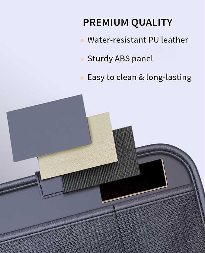 Backseat Car Organizer with Foldable Tray & Tablet Holder | Easy to install, durable & easy to clean, space-saving, ideal for rear passengers and kids, for road trip dining and working - Image 7