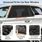 Car Window Shades for Baby, 2 Pack Ice Crystal Cooling Car Sun Shades, Privacy Car Shade Universal Fit SUV Sedan Minivan, Freely Roll Down Car Windows Large - Image 3