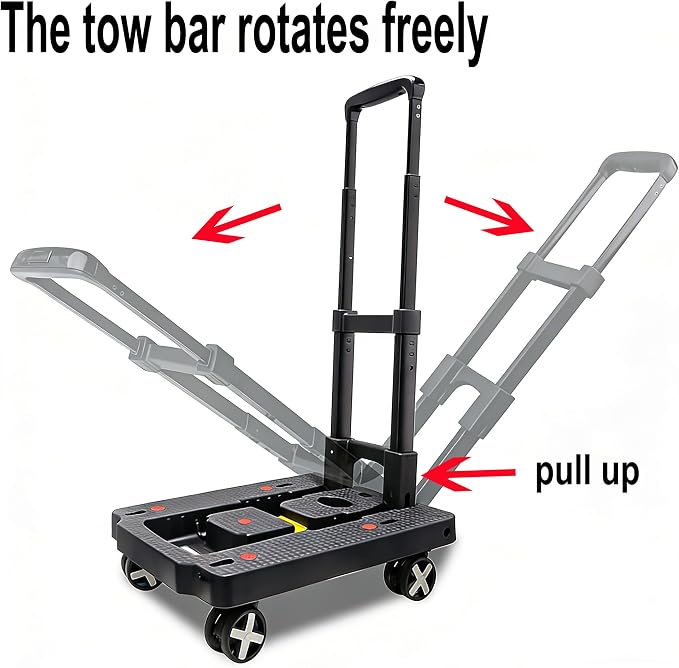 Car Seat Dolly for Airport, Yellow | CarSeat Roller Cart Wheels for Airplane,Car Seat Travel Cart Carrier with Straps,Foldable Luggage Trolley Hand Truck - Image 3