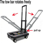 Car Seat Dolly for Airport, Black | CarSeat Roller Cart Wheels for Airplane,Car Seat Travel Cart Carrier with Straps,Foldable Luggage Trolley Hand Truck - Image 3