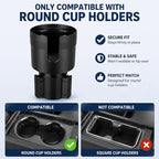 Car Cup Holder Expander, Large Cup Holder Extender for Car | Water bottle Holder Adapter with Adjustable Base Fits Yeti, Hydro Flask 24/32oz, Big Water Bottles in 3"-3.9", Black - Image 2