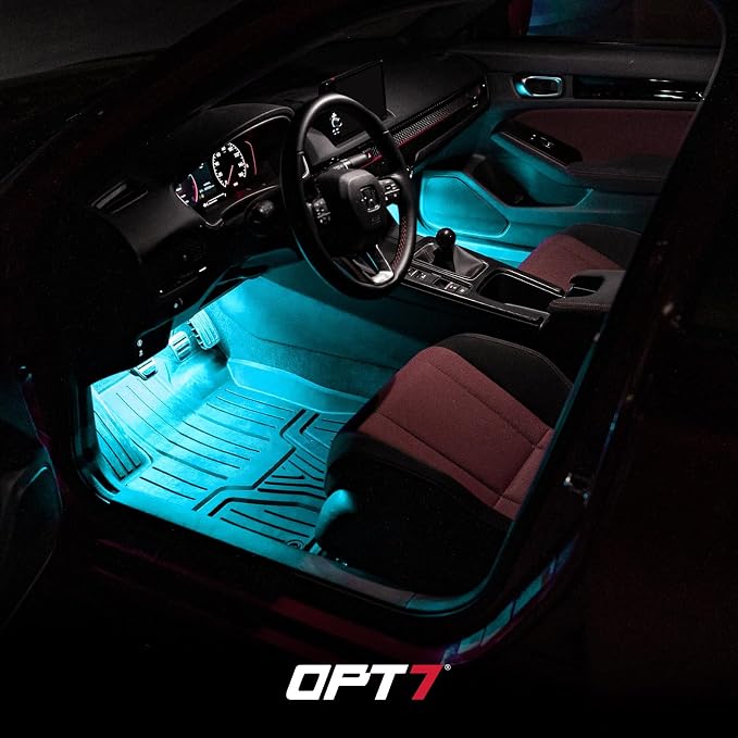 OPT7 Aura Pro Double Glow Interior Truck & SUV Lights with App & Remote | Ultra Bright Ambient Glow, Extended Interior Lighting, 6PC Multicolor LED Strip, Sound Sync, 12V Crew Cab Truck Accessories - Image 9