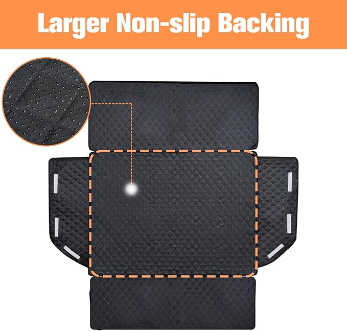 SUV Cargo Liner for Dogs, Trunk Cover with Bumper Flap Protector | Waterproof Pet Cargo Cover with Side Flaps, Dog Car Seat Cover with Non-Slip Mat, Prevents Scratches, Pet Hair, Mud, and Dirt - Image 5