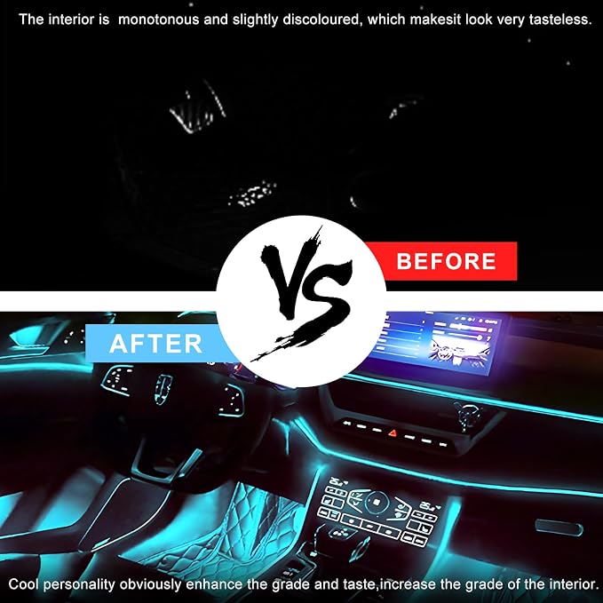 Interior Car LED Strip Lights with APP Control, RGB Ambient Lighting Kit with 118 inches Fiber Optic, 16 Million Colors Neon Strip USB Music Sync Atmosphere LED for Vehicles - Image 5